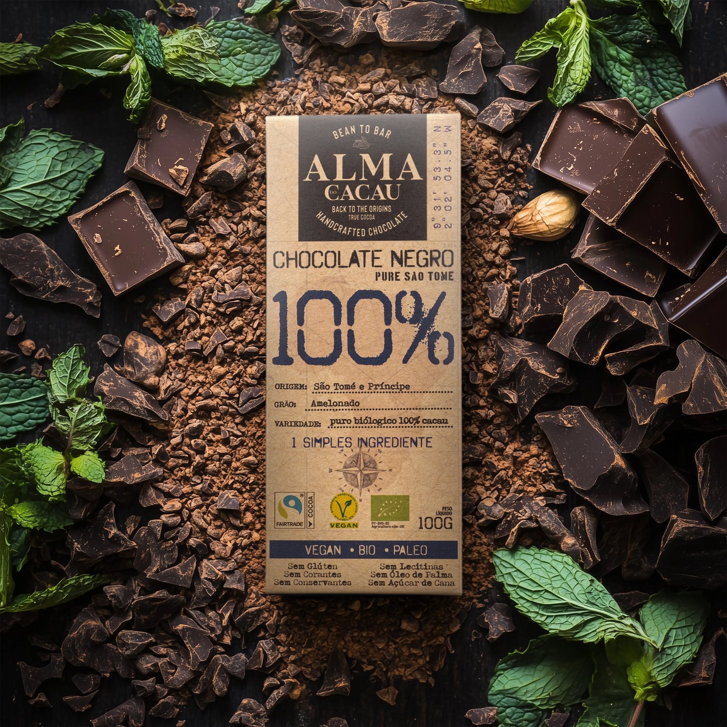 100% Organic Cocoa Chocolate
