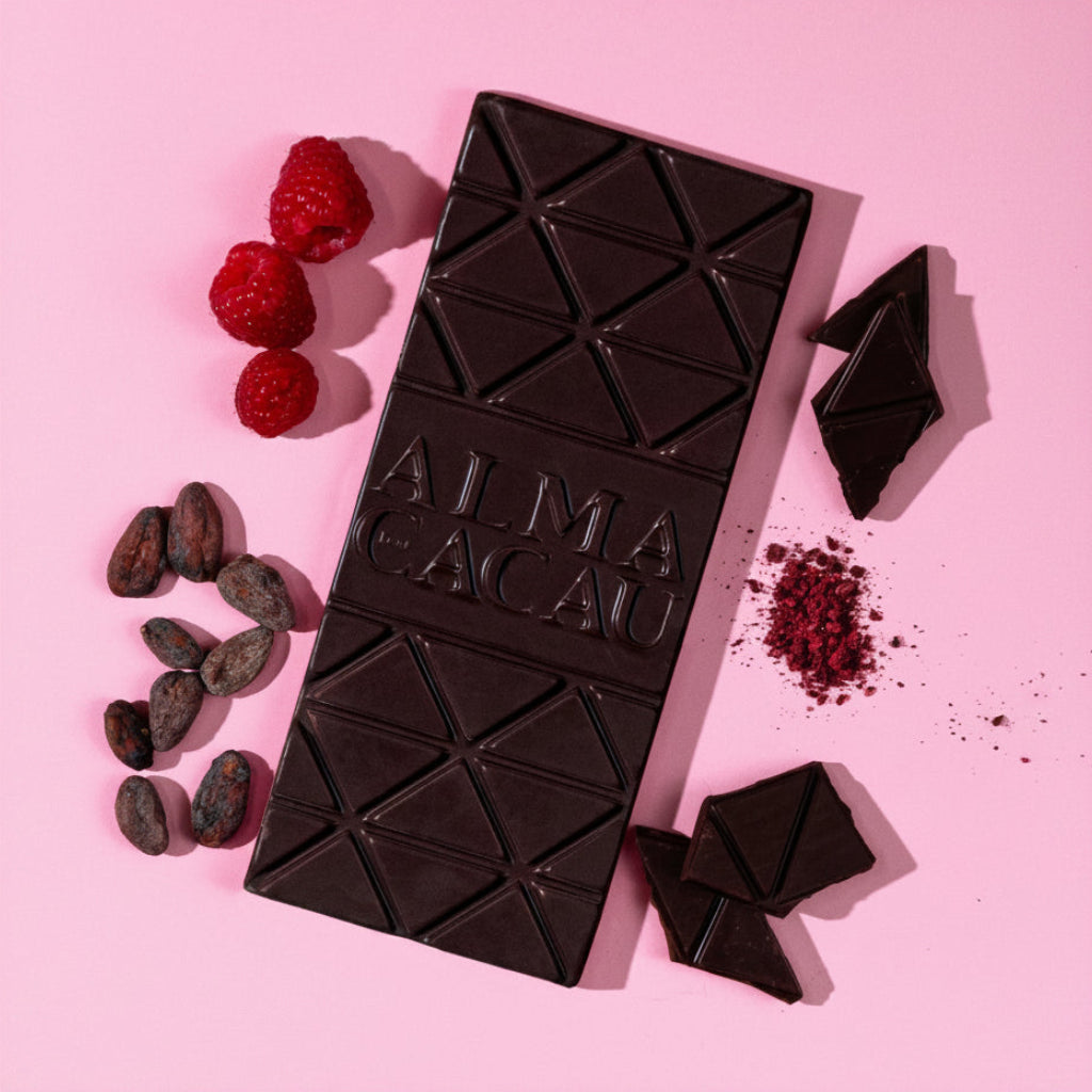 60% Organic Dark Chocolate & Raspberry Flakes