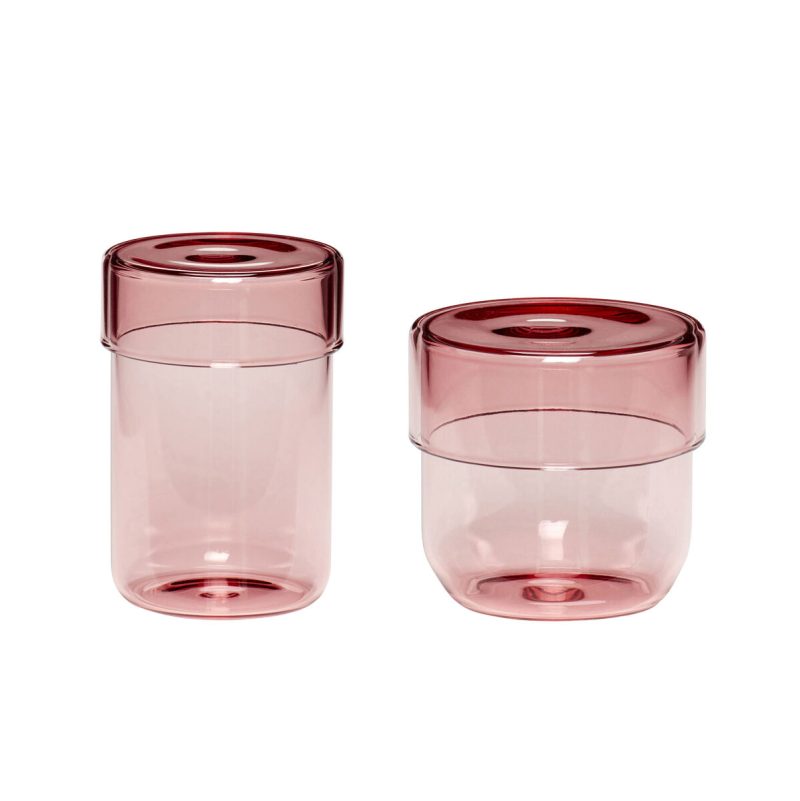 Pop-Vorratsdosen, 2er-Set, Rosa