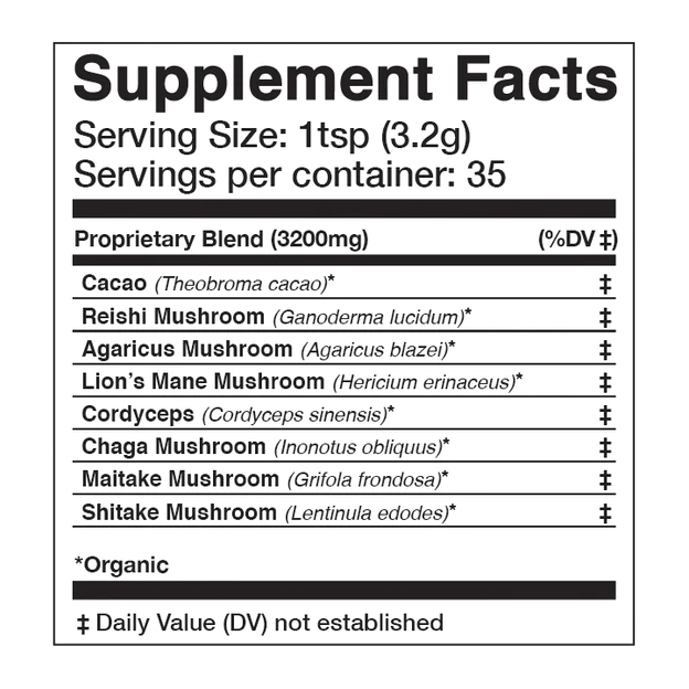 Adaptogenic Powder _ 7 Mushrooms & Cacao