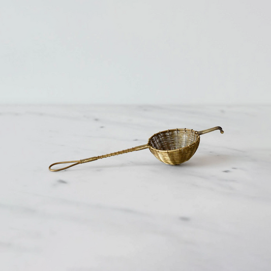 Small Woven Brass Tea Strainer