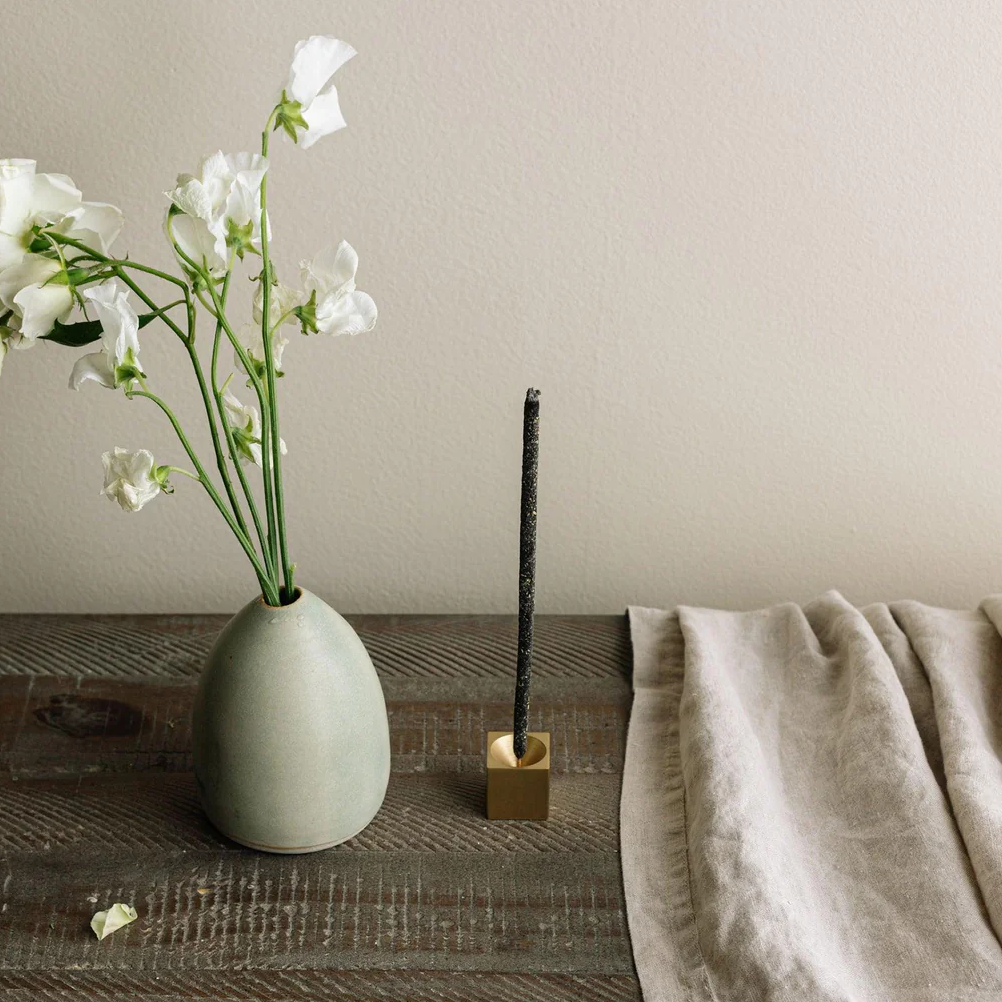 Cubic Brass Incense Holder