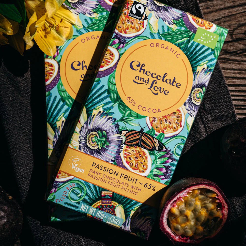 65% Organic Dark Chocolate With Passion Fruit