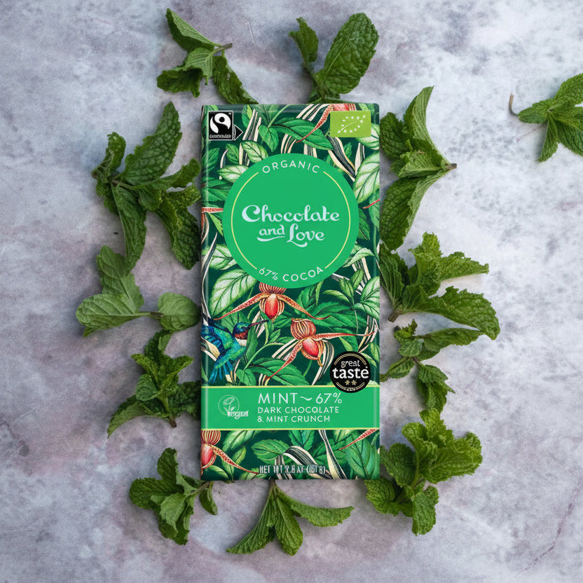 67% Organic Dark Chocolate With Crunchy Mint