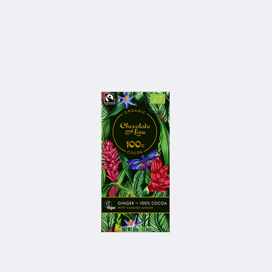 100% Organic Dark Chocolate With Candied Ginger