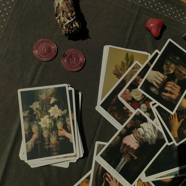 The Haptic Tarot + Altar Cloth + Divination Coin