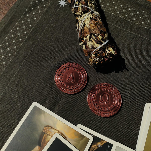 The Haptic Tarot + Altar Cloth + Divination Coin