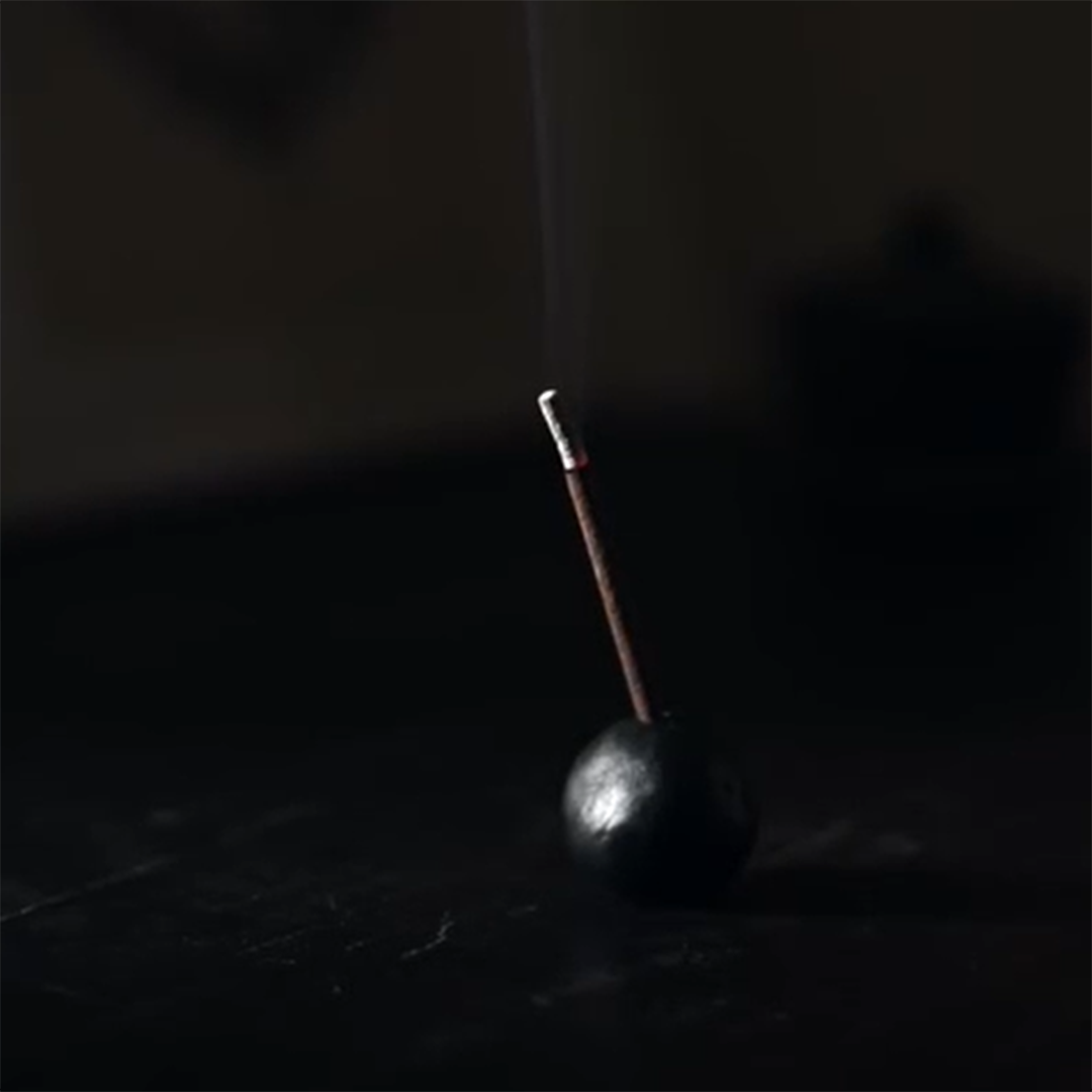 Black Ball Incense Holder