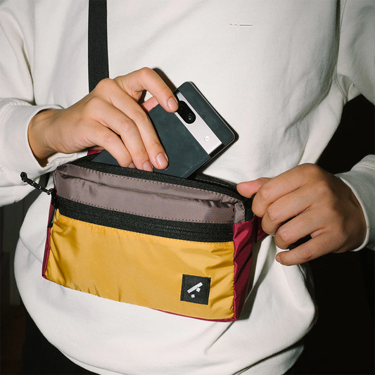 Recycled Crossbody Bag . Honey