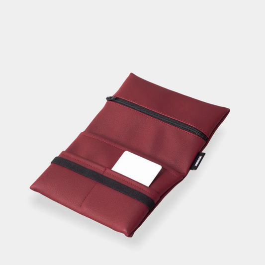 Vegan Leather Pouch . Cherry