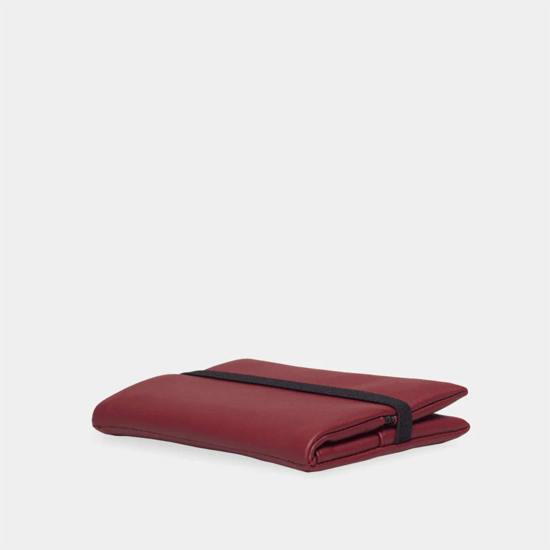Vegan Leather Pouch . Cherry