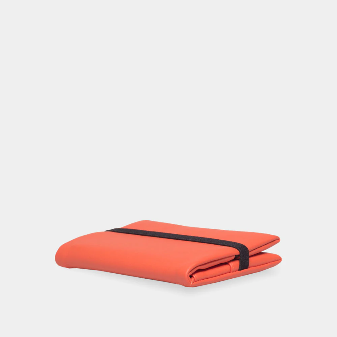 Vegan Leather Pouch . Coral
