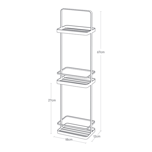 3-Tiered Bath Rack Slim _ White