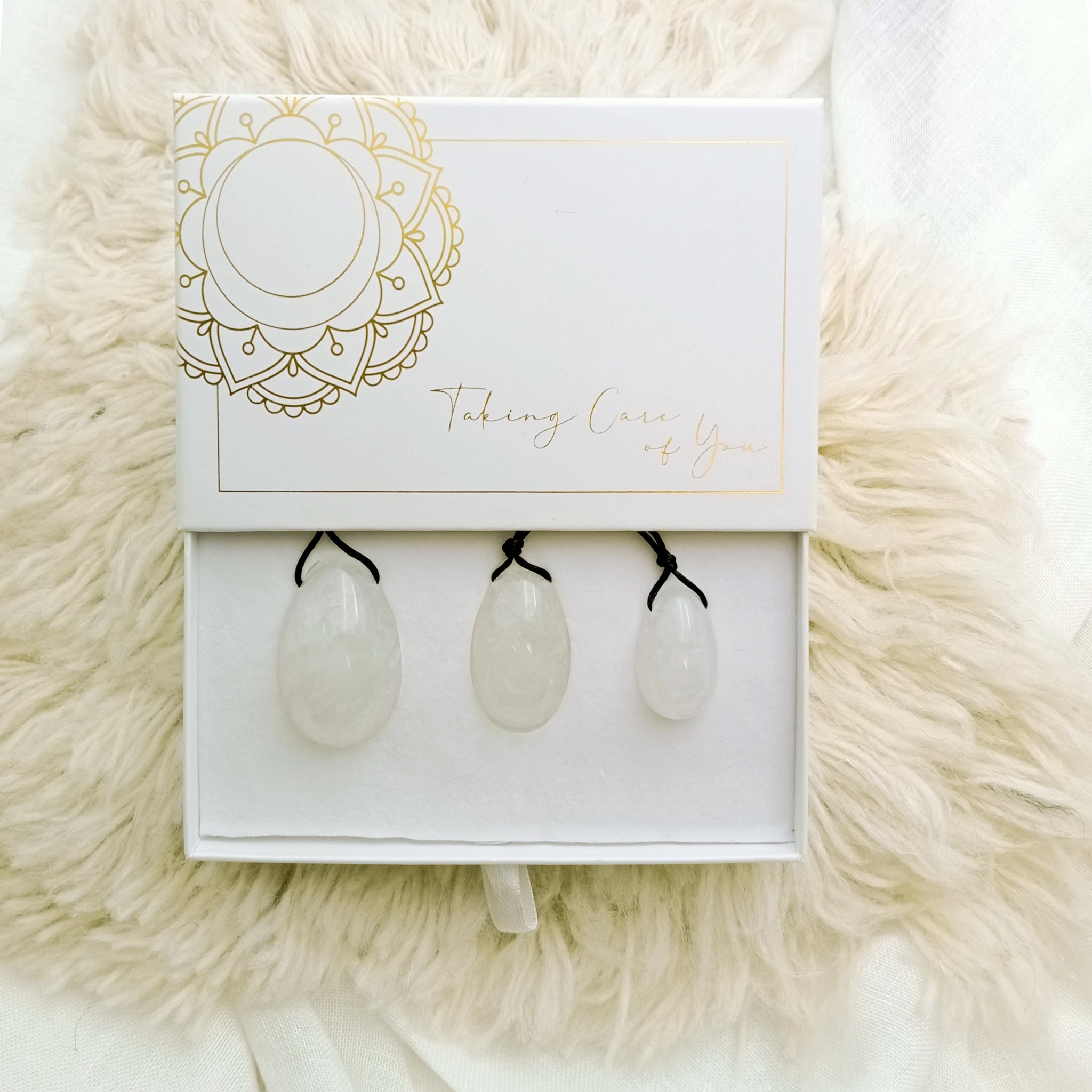 Yoni Egg Set _ White Quartz