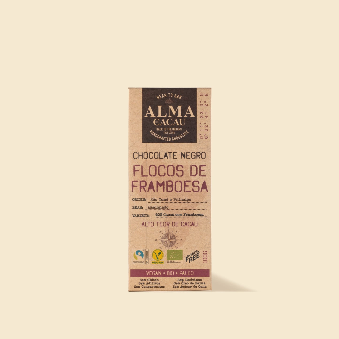 60% Organic Dark Chocolate & Raspberry Flakes