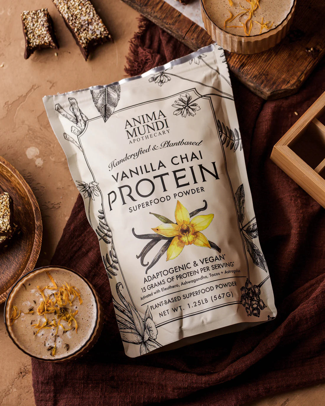 Vanilla Chai Protein . Adaptogenic Superfood Powder