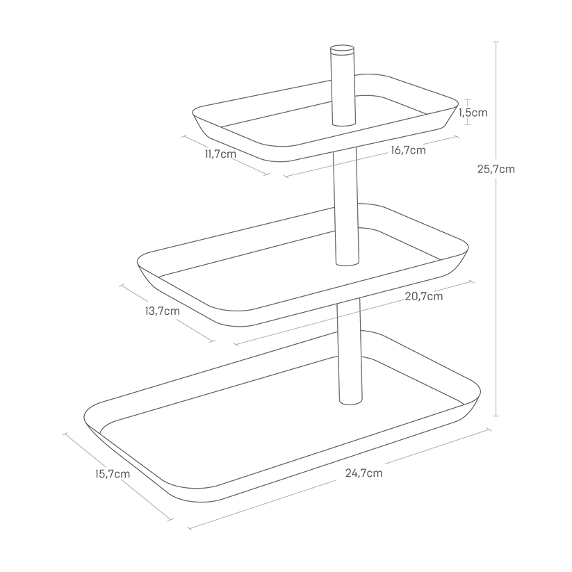 3-Tiered Serving Stand _ Black