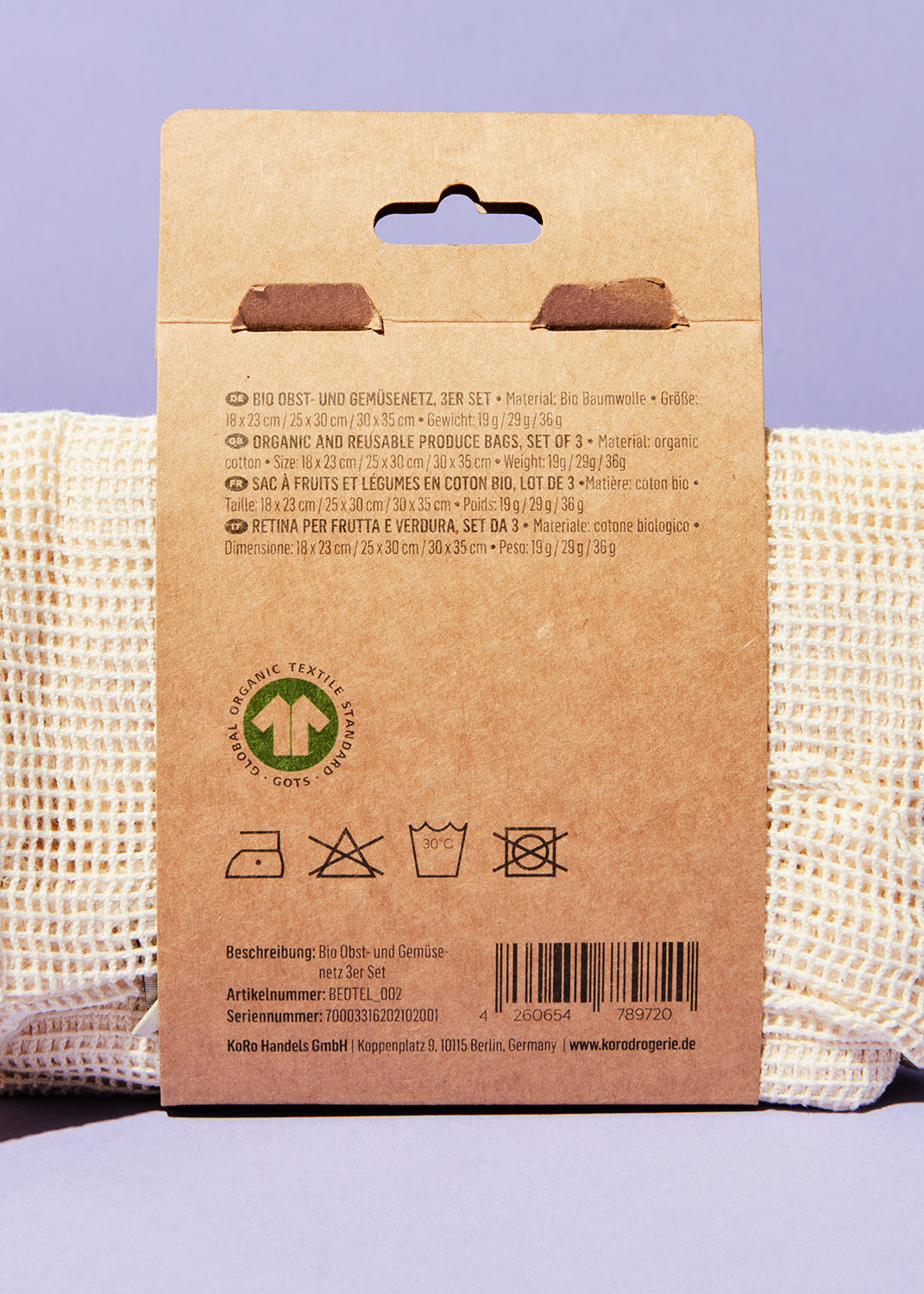 Organic Fruit and Vegetable Bag _ 3 unit. pack