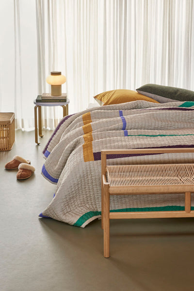 Twist Bedspread Square _ Sand