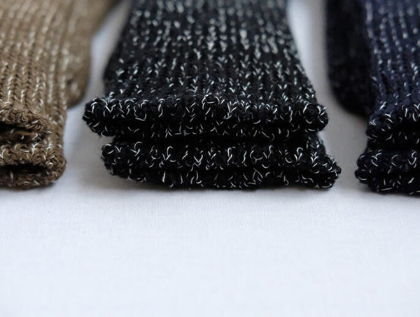 Hemp Cotton Ribbed Socks _ Midnight