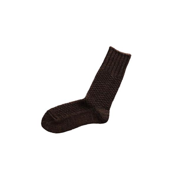 Stiefelsocken aus Wolle und Baumwolle _ Mokkabraun