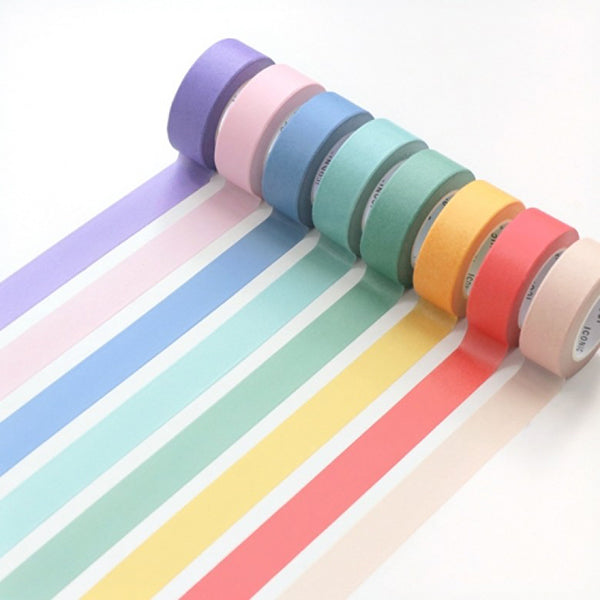 Ikonisches Masking Tape-Set mit 8 Stück, einfarbig