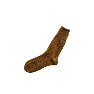 Wool Cotton Boots Socks _ Mustard