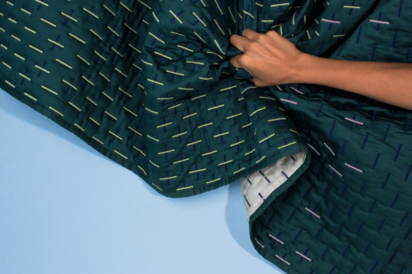 Modern Kantha Quilted Blanket - Single